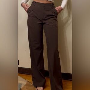 ALO Yoga Women's Charcoal Wide-Leg Pants